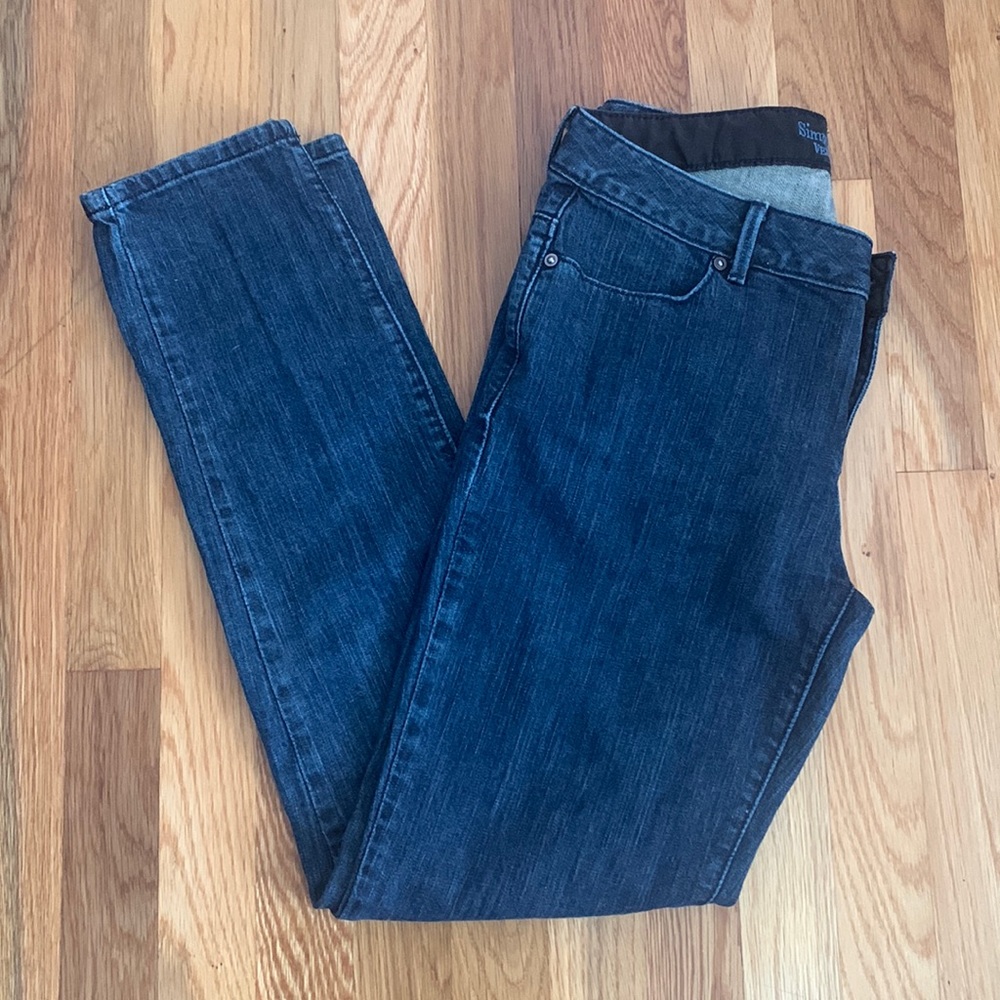 Vera Wang Simply Vera Womens Jeans Low Rise Straight Leg Blue Size 6